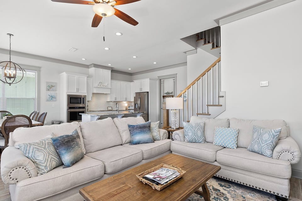 Living Area - Sofa, Loveseat + Two Chairs - First Floor