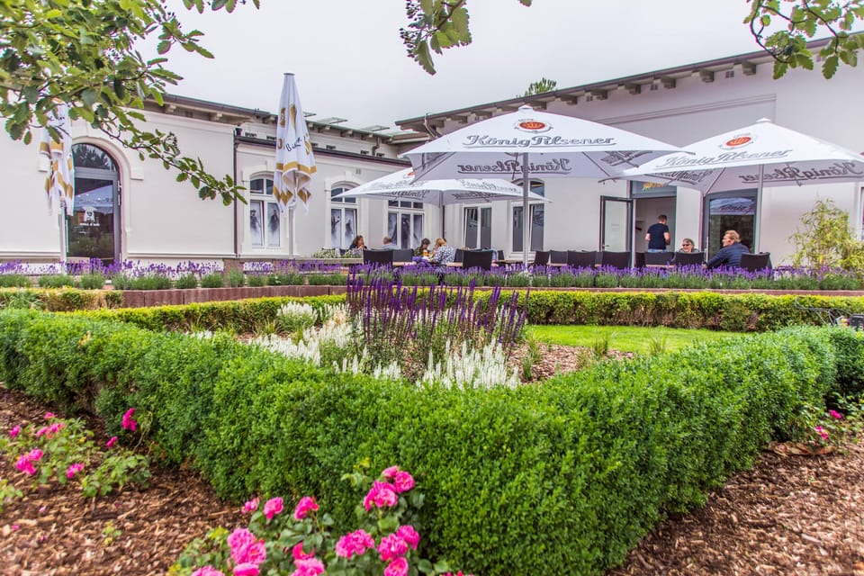 Outdoor banquet area