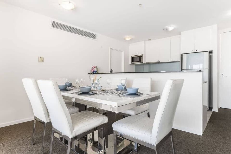 The dining area.