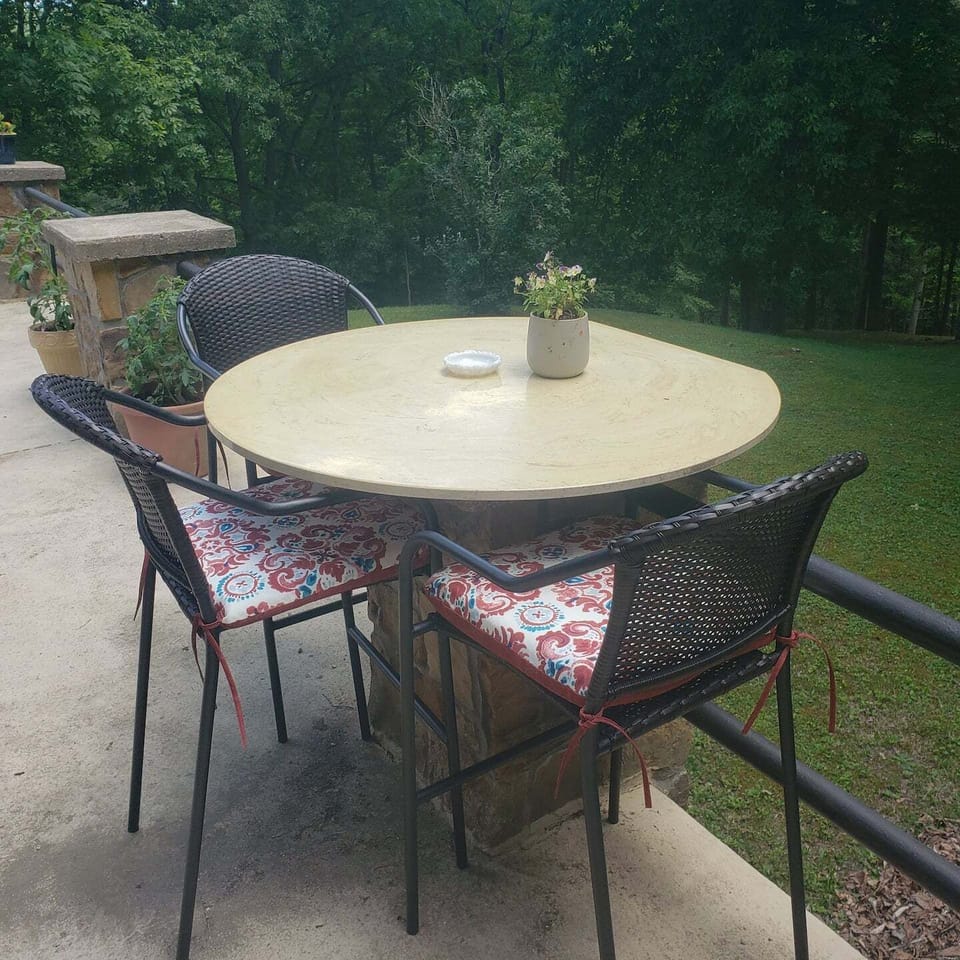  One of many conversation and viewing areas