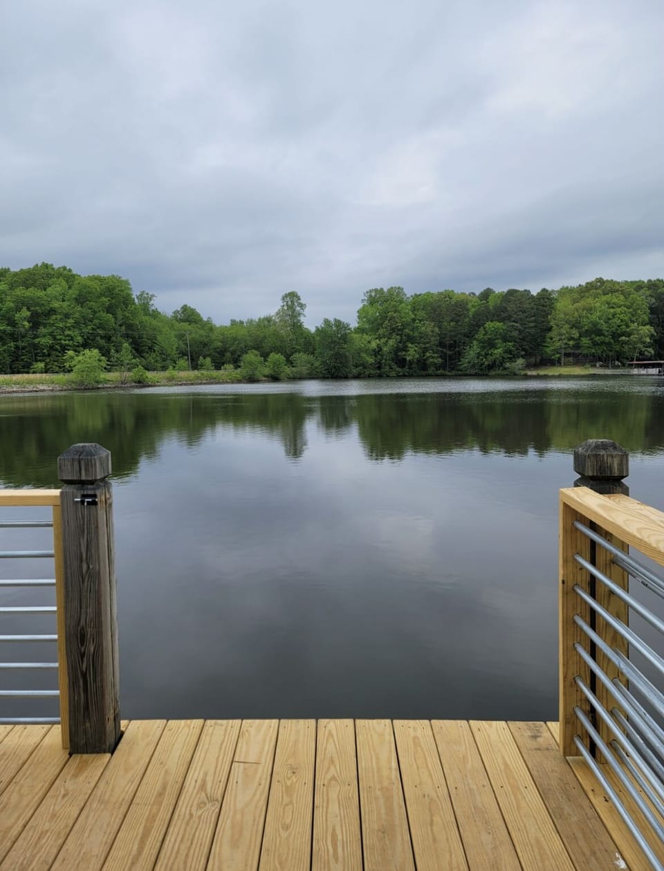 Upper deck of boathouse