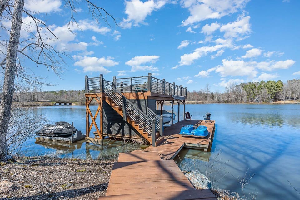 Two story boat dock