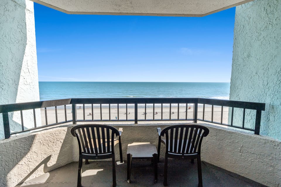 Our ocean-view balcony is the ideal spot to start your day with a cup of coffee,