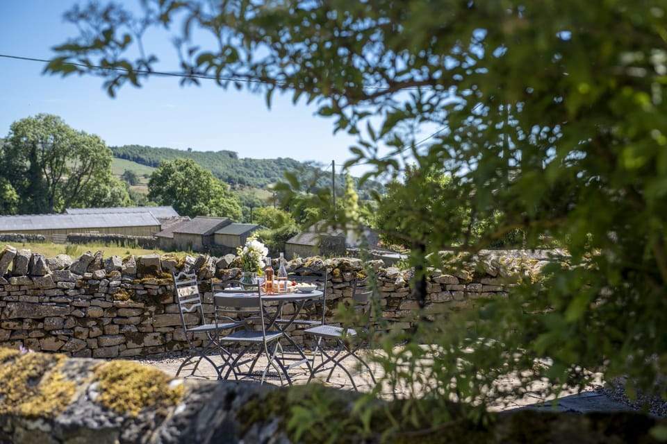 Sunny seating with countryside views