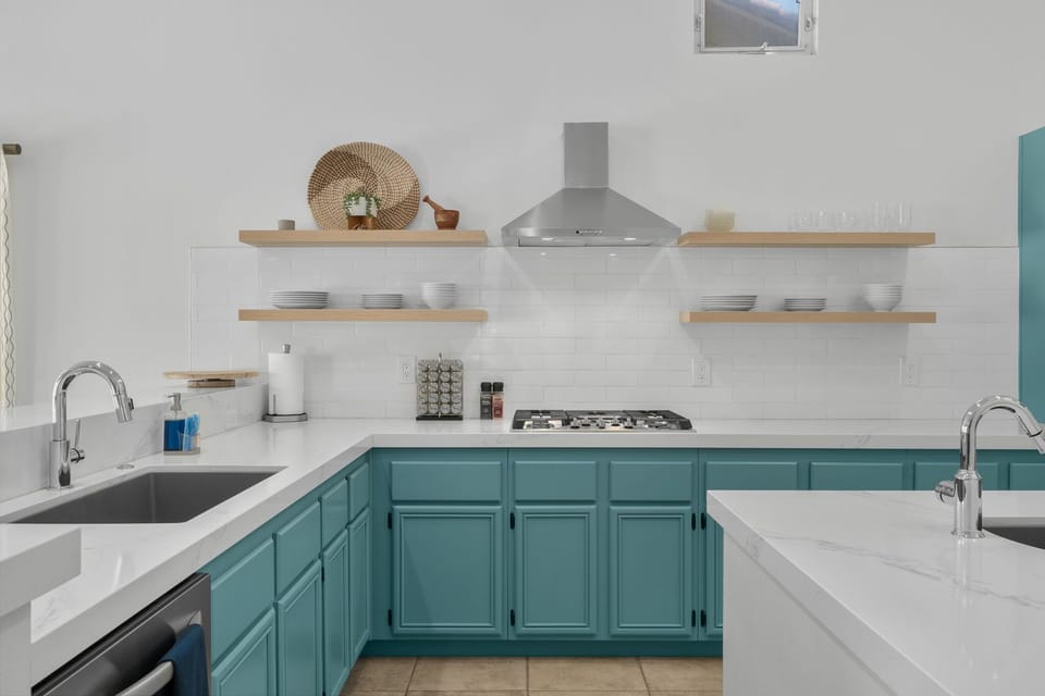 Newly renovated open concept kitchen stocked with everything you need
