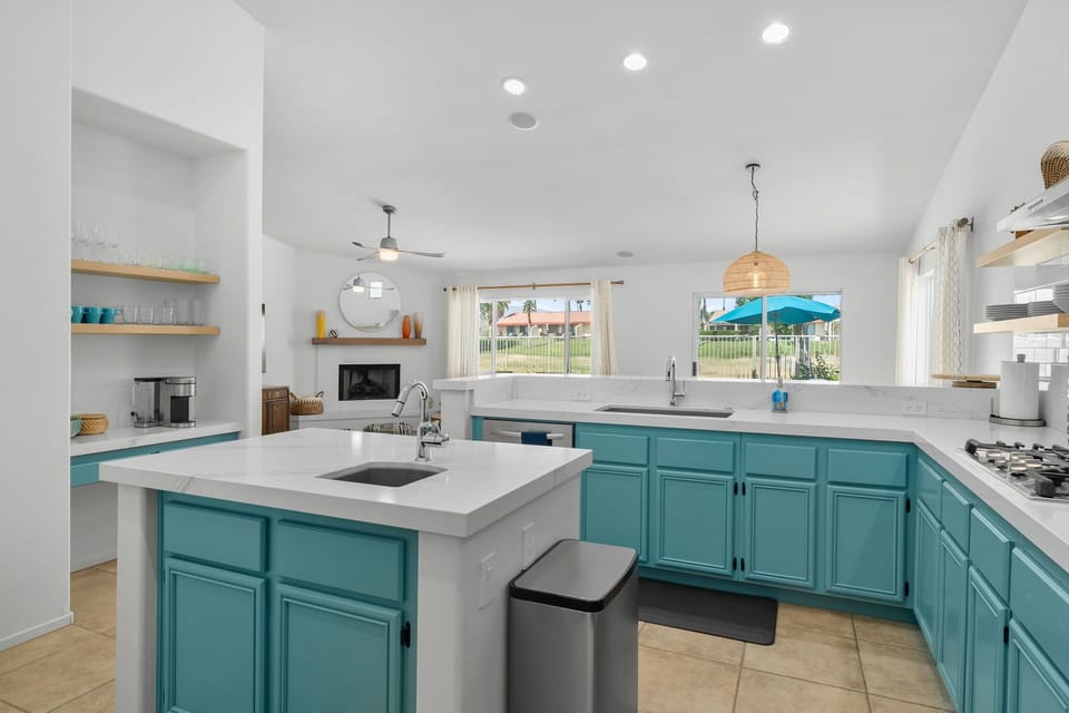 Newly renovated open concept kitchen stocked with everything you need