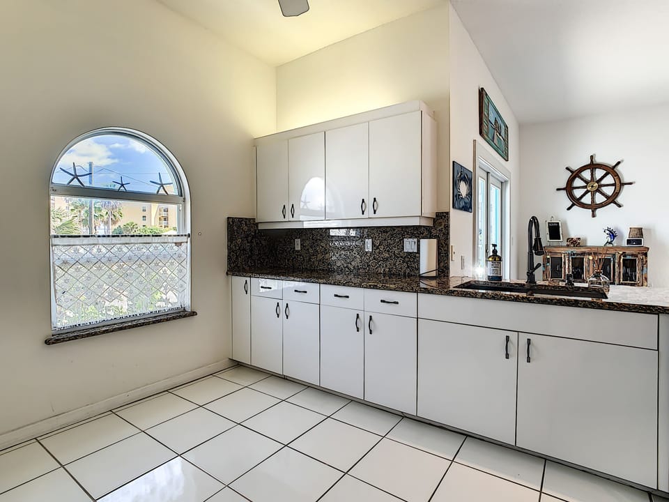 Counters and a sink in the kitchen