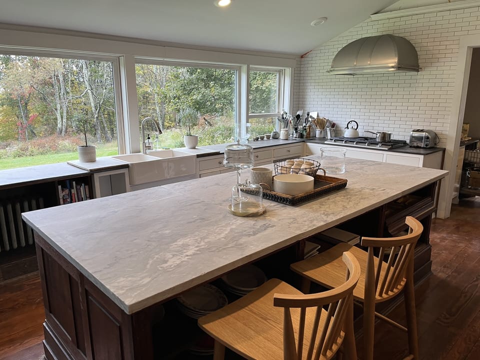 The kitchen island. 
