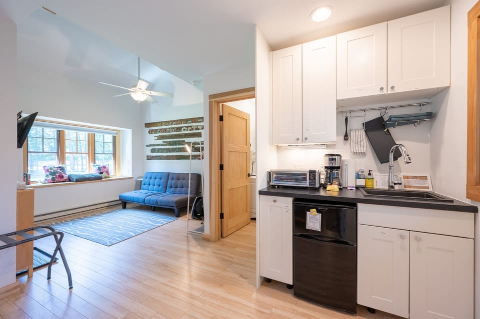 Kitchenette with coffee maker, air fryer/toaster oven and more in Cedar