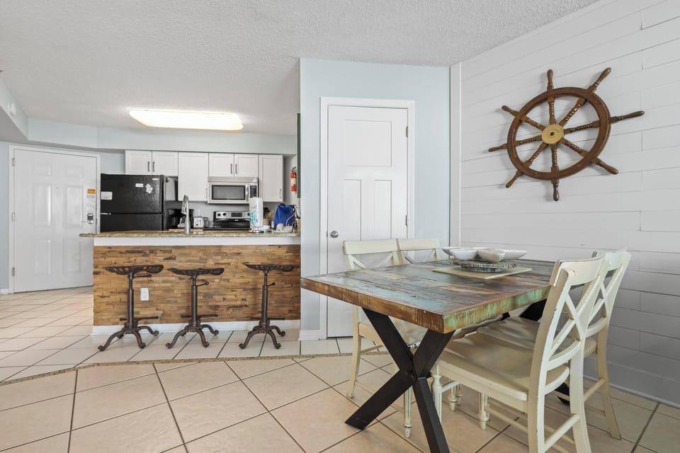 Dining area and kitchen