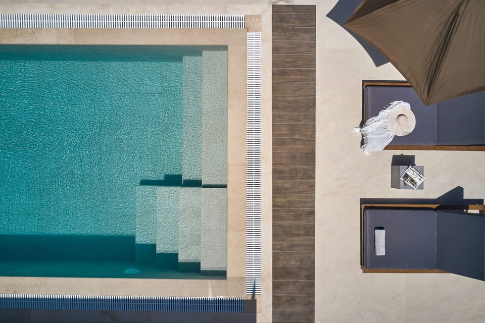 Birds eye view from the captivating pool settings