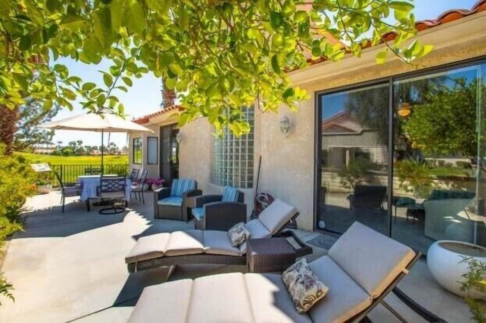 Plenty of lounging on back patio