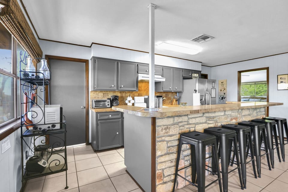 Additional seating at the breakfast bar