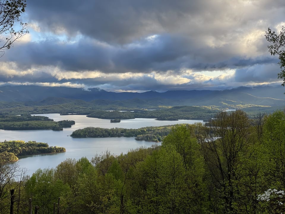 View from Back deck on a cloudy day