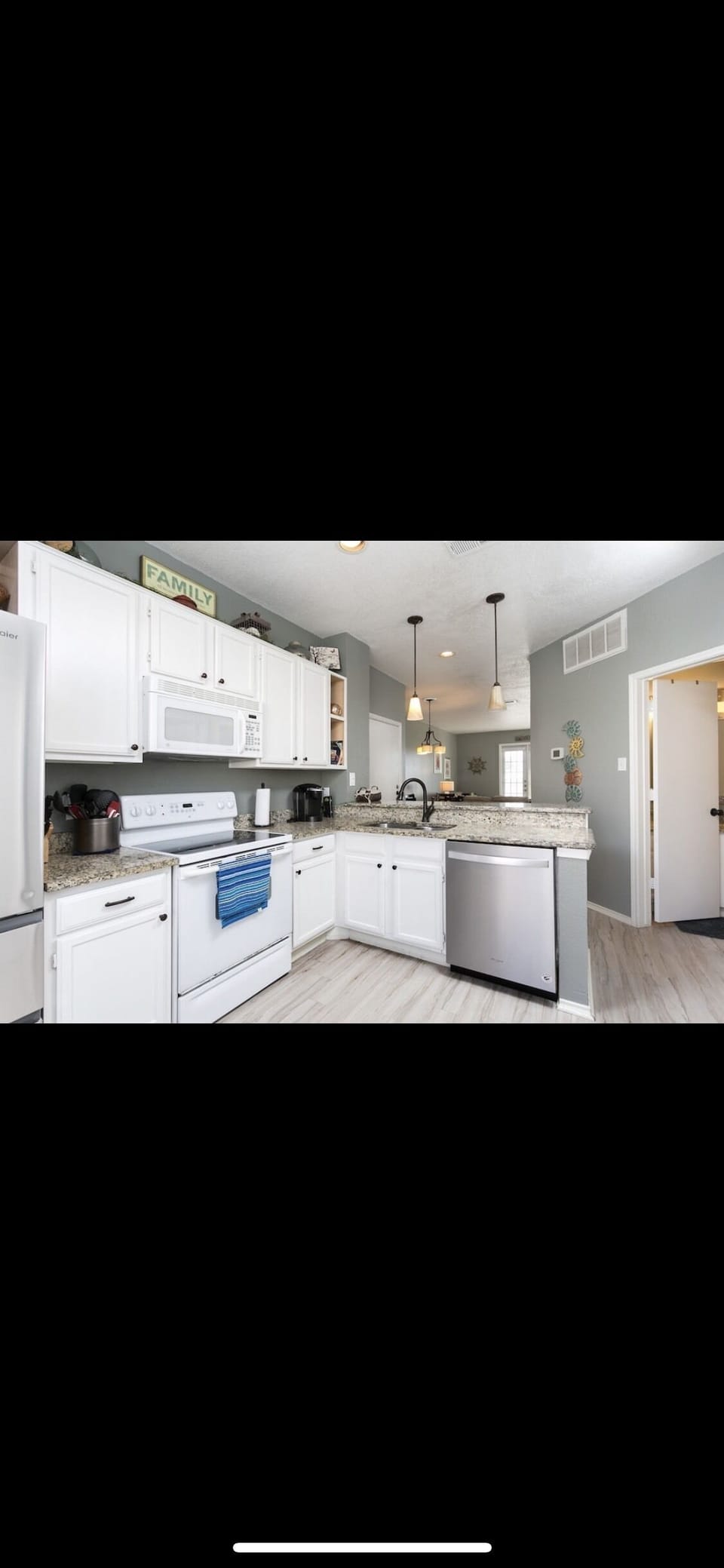 Cups, pots and pans, ect…coffeemaker, k-cup or regular, bring your own coffee
