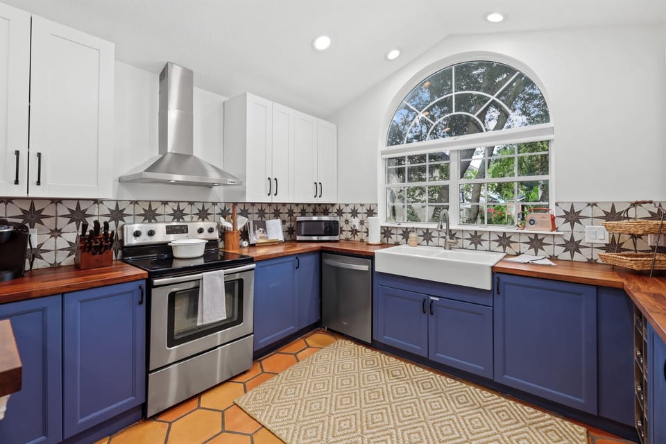 Beautiful kitchen flooded with natural light