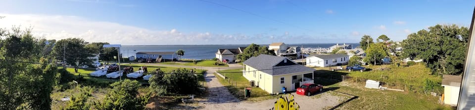 A panoramic view from the deck.