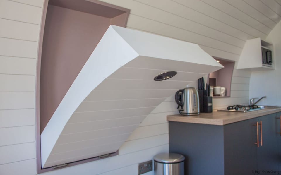 Space saving features like this folding dining table