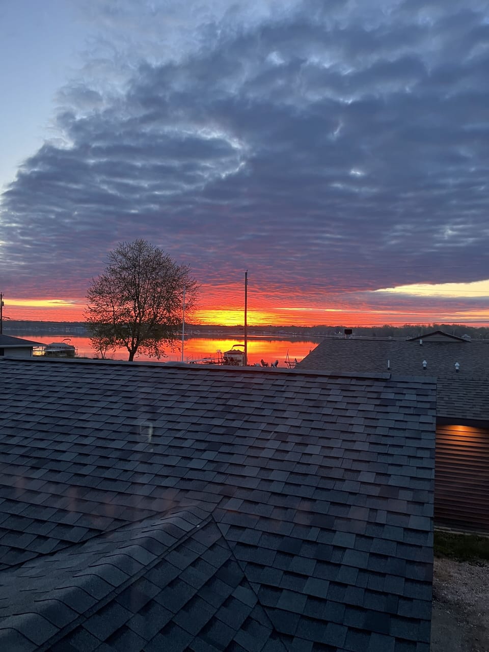 View from bedroom window 