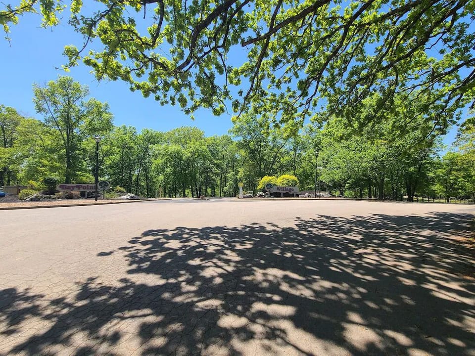 Surrounded by beautiful greenery.