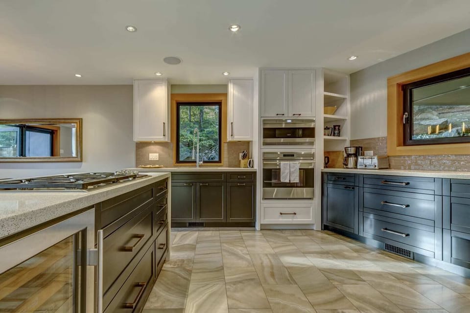 Modern updated kitchen with stainless steen appliances