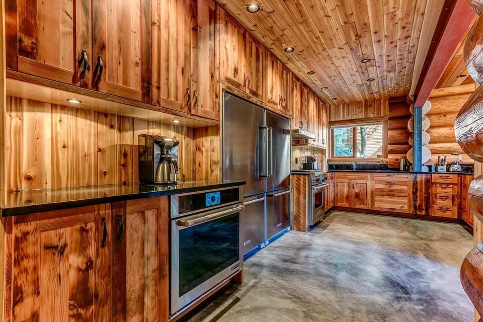 Updated kitchen with 2 fridges, 2 ovens, gas range and all the other necessities