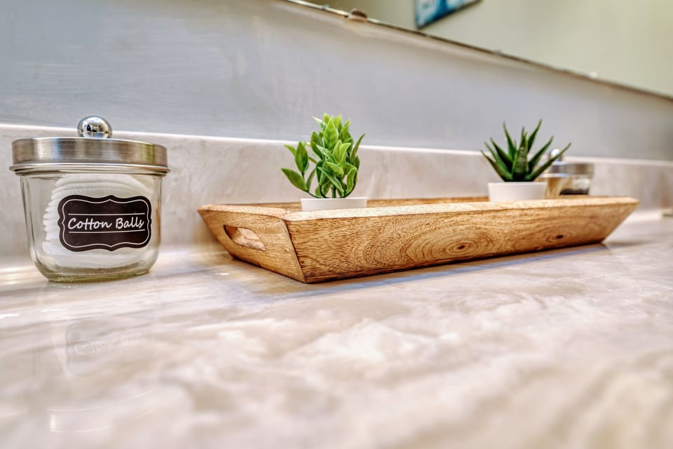 All the personal touches of home.
