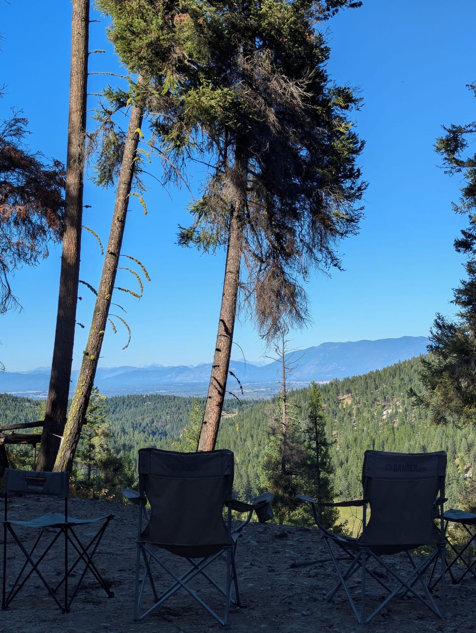 hike the trail above the house and enjoy this view of Glacier Park