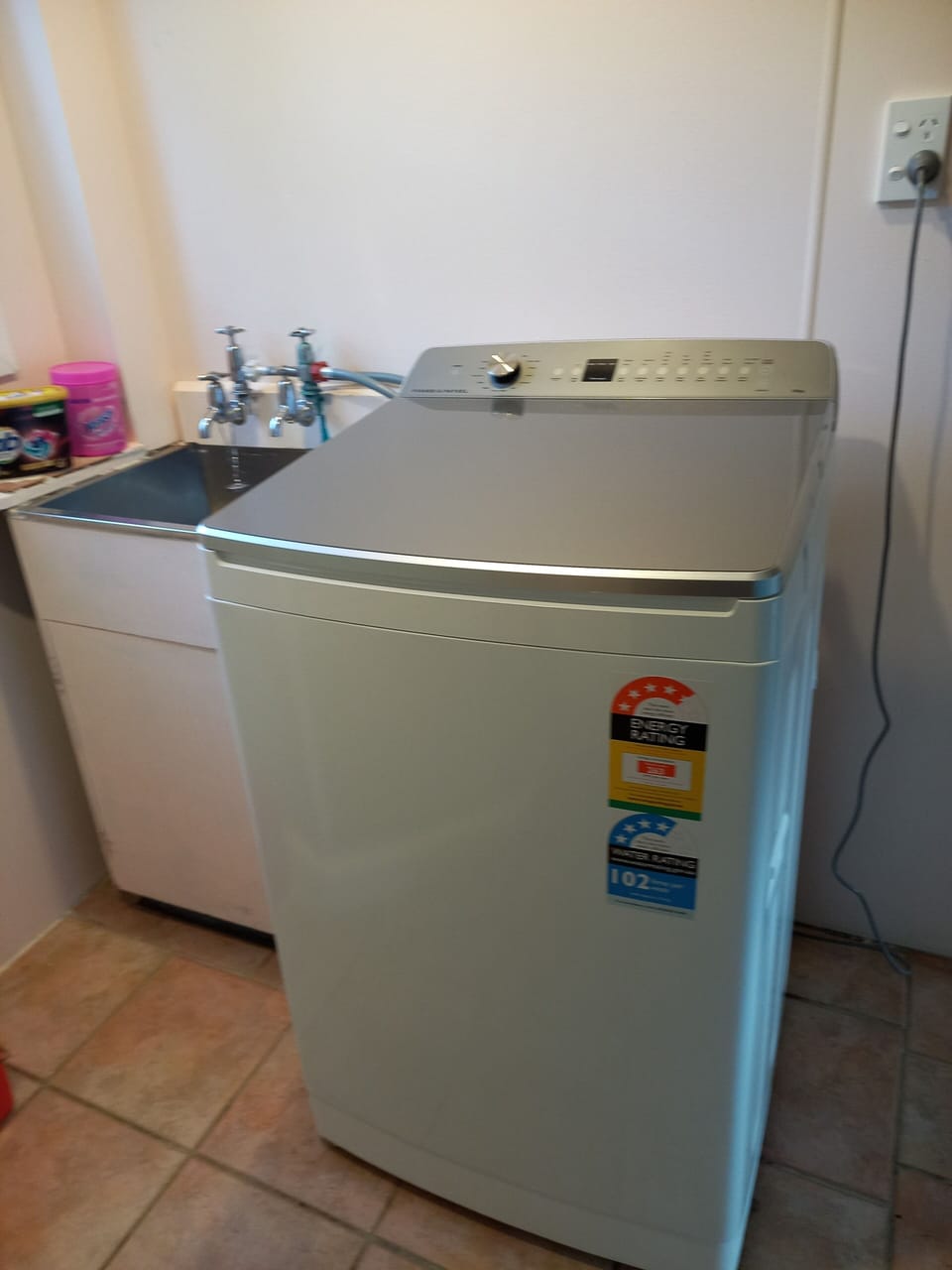 Washing machine and dryer provided free of charge.