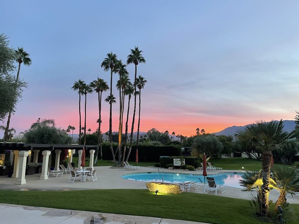 Overall grounds at sunset. Be sure to take plenty of walks around the area! 