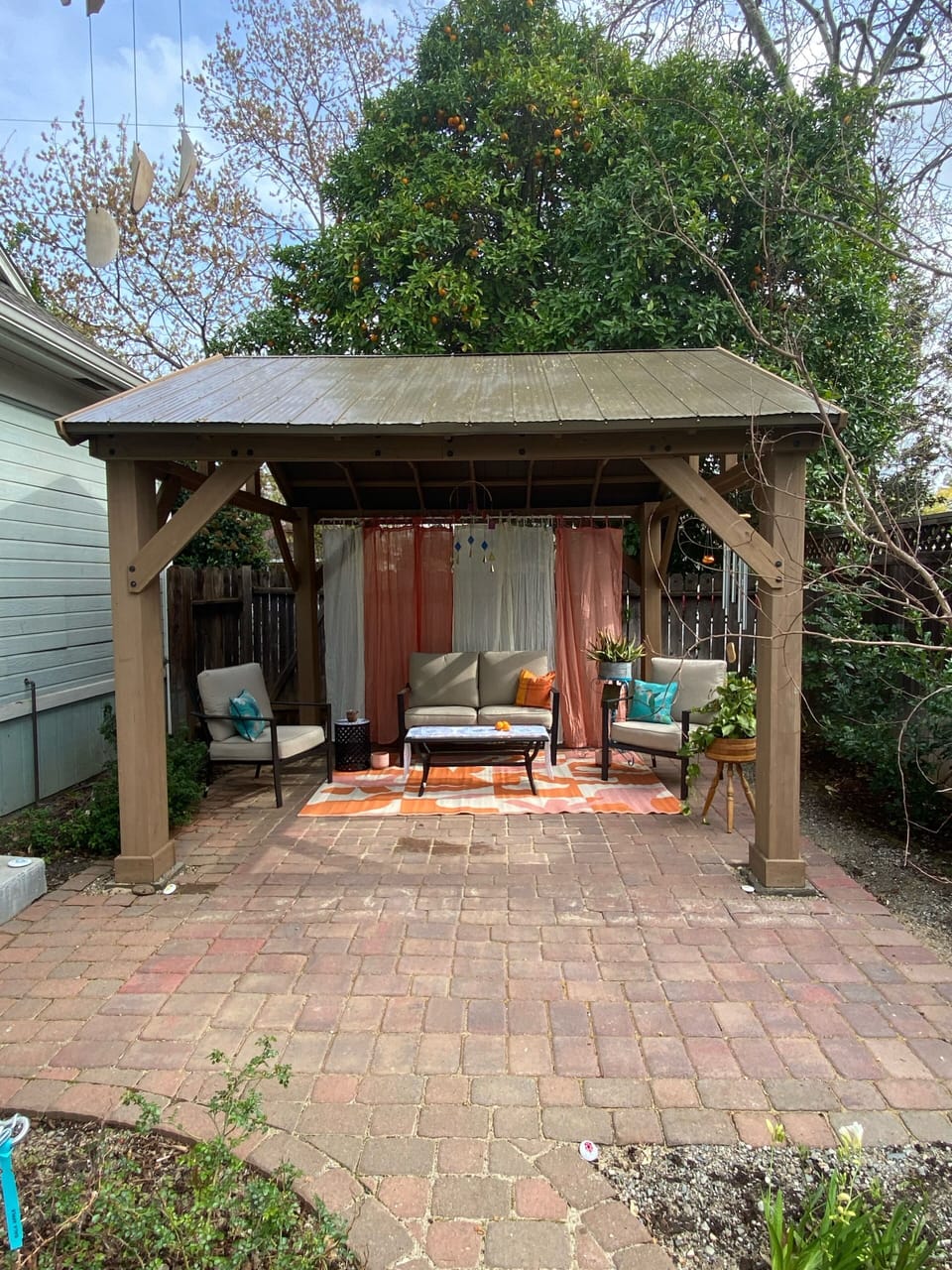Drink your morning coffee under the shade of the gazebo.