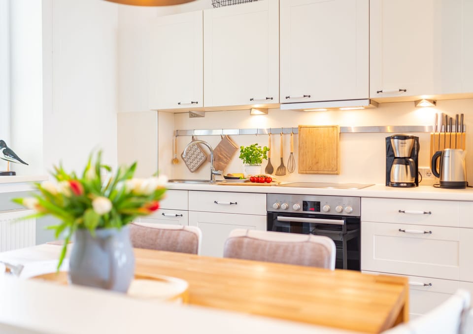 Kitchen in the holiday apartment Amrumer Strandhaven
