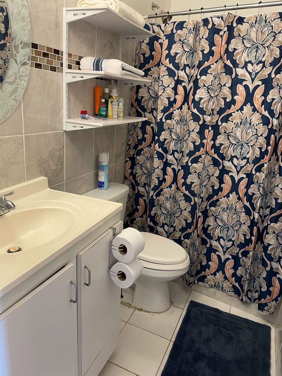 Full bathroom sink, shower. Toilet 