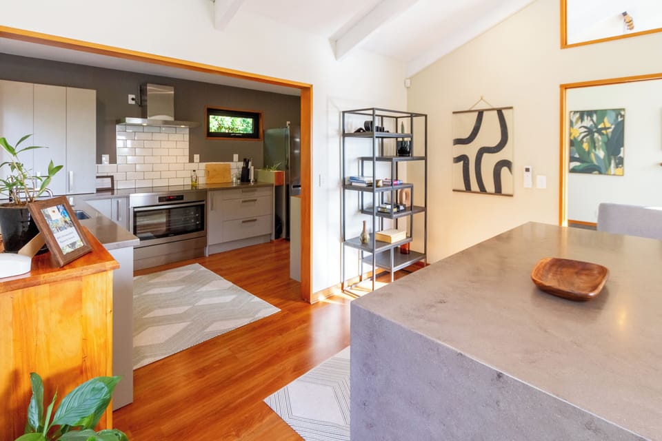 Modern open-plan kitchen with island