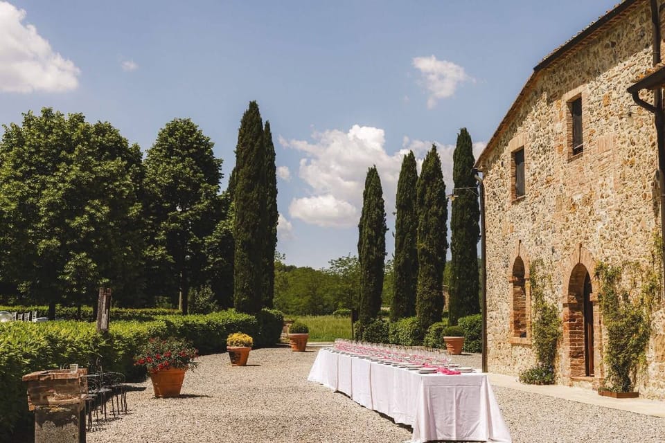 Outdoor banquet area