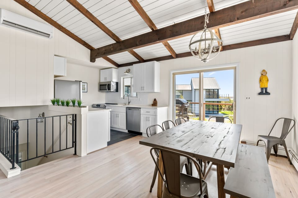 Bright, airy floor plan with lake views