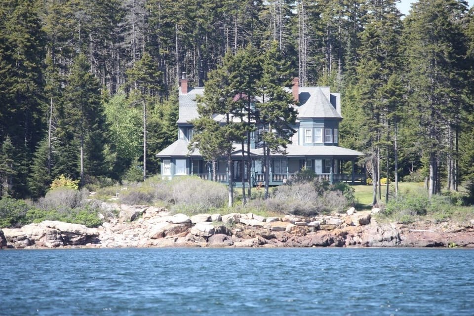 View of our house from the water (Casco Bay)