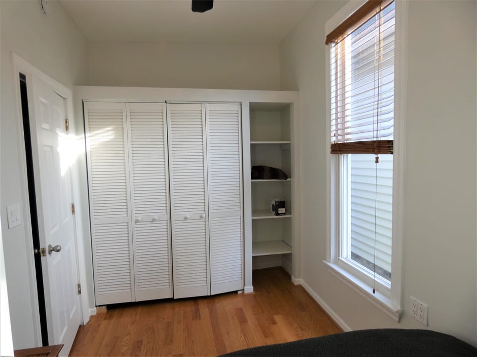 Lots of closet space in the back bedroom.