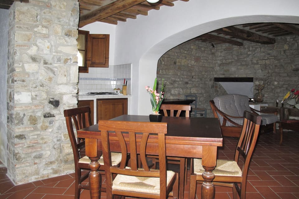 The kitchen-dining room downstairs