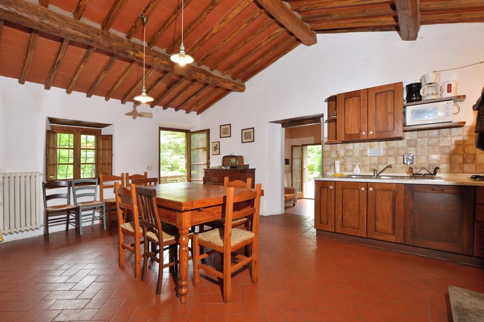 The main kitchen in the upper level