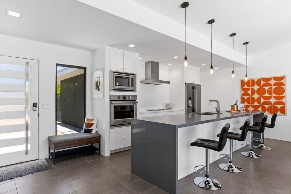 Enjoy cooking together around the beautiful chef’s kitchen