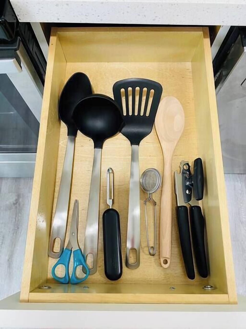 Cups, wine glasses, plates, and other eating and cooking supplies available for your convenience.