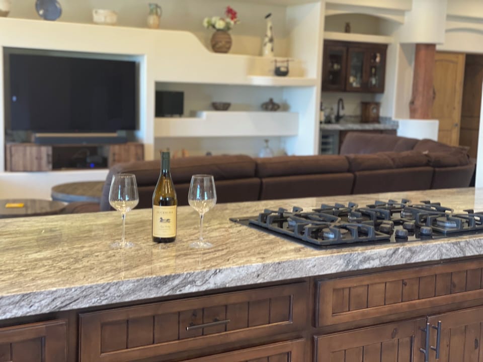 New granite in the chef's kitchen
