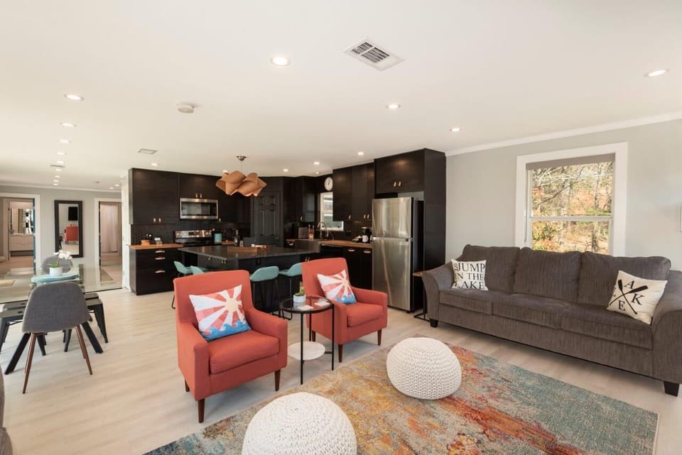 The open and airy space offers room for your group to gather.