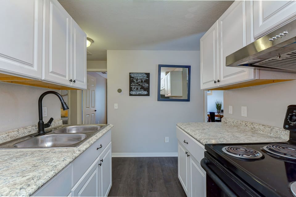 Your kitchen has a sign for where to eat whenever you don’t feel like cooking.