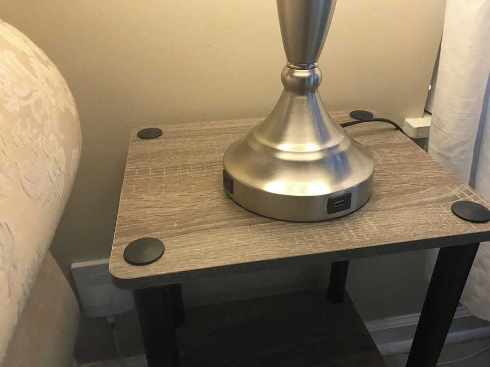 Usb chargers on all the lamps in the house.