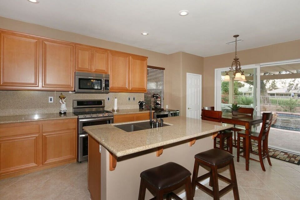 Wonderful kitchen island.