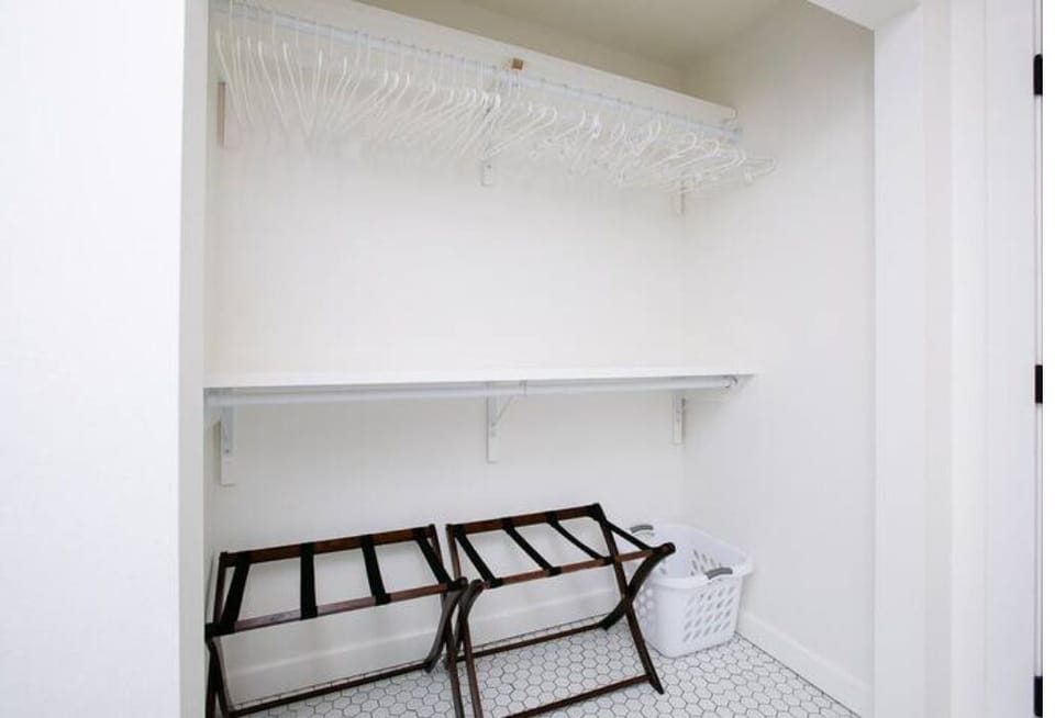 Open Closet with plenty of room for belongings