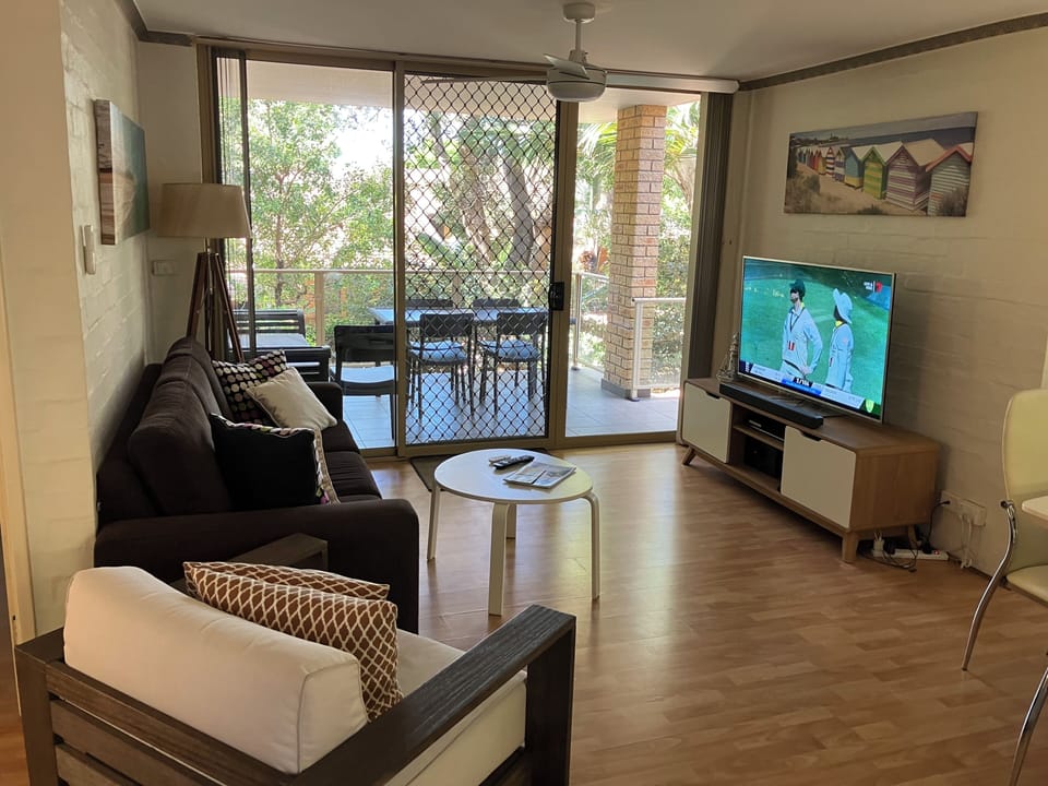 Lounge with view of balcony