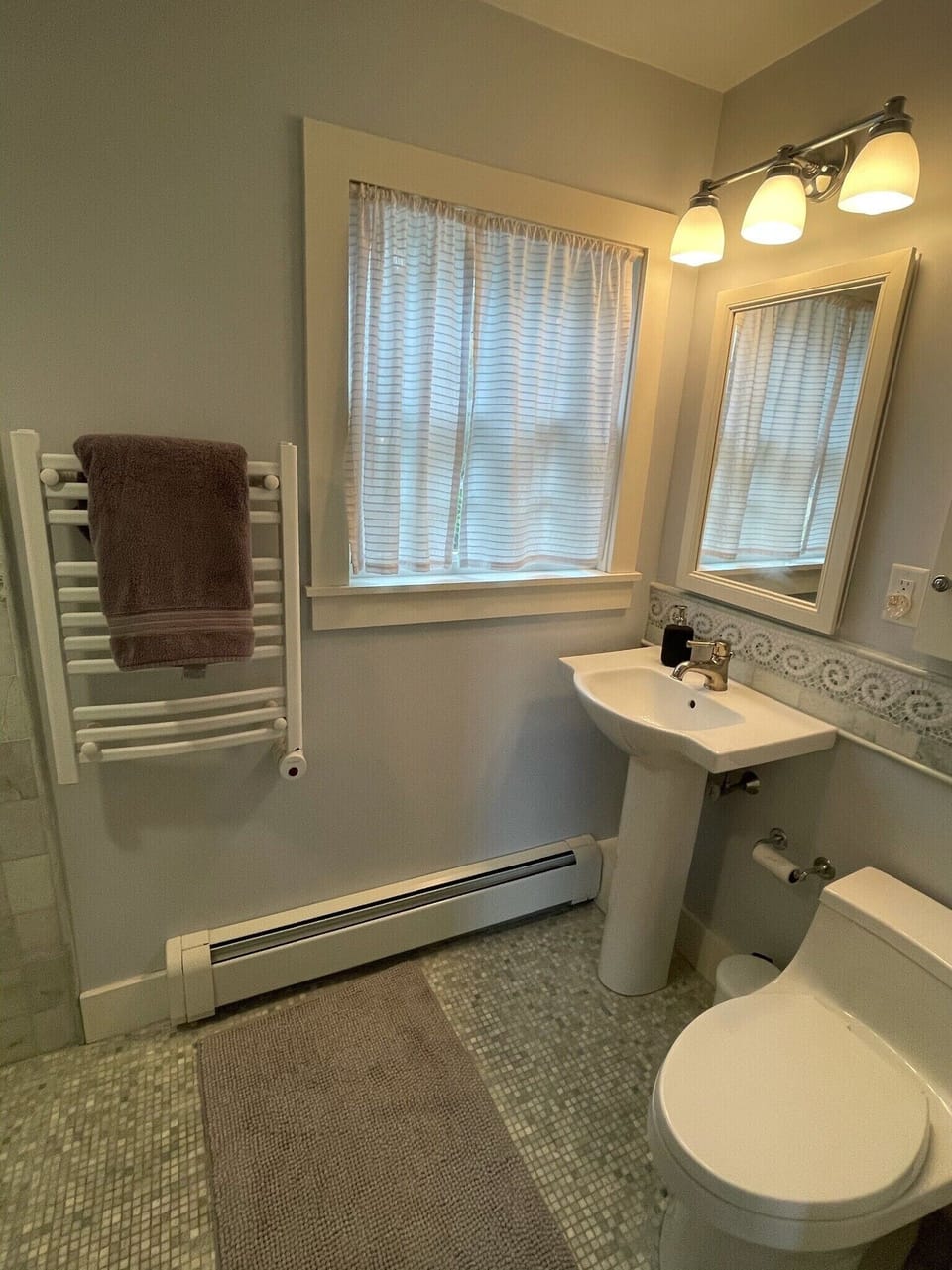 Master bathroom has walk in shower
